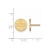Black Bow Jewelry 14k Yellow Gold Plated Sterling Silver Edmonton Oilers NHL Stud Earrings - 2 of 3