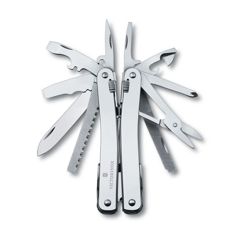 Victorinox Swiss Tool Spirit X 24 Function Silver Multi-Tool with Leather Pouch, 2 of 5