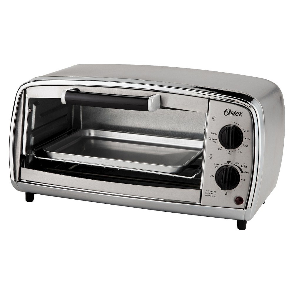 Oster 4-Slice Toaster Oven, Stainless Steel, TSSTTVVGS1