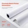 VEVOR Wide Format Paper, 24 in x 150 ft Plotter Paper, 6 Rolls CAD Bond Rolls with 2 in Core, 20 LB Bond Paper Rolls, Idea for CAD Drawings, White - 4 of 4