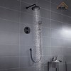 CASAINC 3-Spray Patterns 9 Inches Wall Mount Dual Shower Heads (Thermostatic Valve Included) - 2 of 4