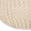 Hortense Modern Knitted Cotton Round Pouf - Christopher Knight Home - 4 of 4