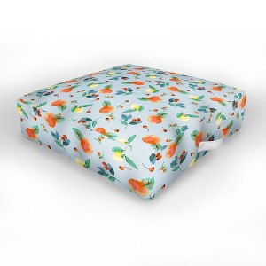 Ninola Design Citrus fruits Summer Blue Outdoor Floor Cushion - Deny Designs - 1 of 2