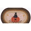 Earth Rugs Black Cat Pumpkin Oval Tread – 20"x30" Fall Braided Jute Rug with Halloween Motif - 2 of 3