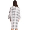 Dreamcrest Womens Snap-Front House Coat Flannel Duster Nightgown with Pockets - 3 of 3