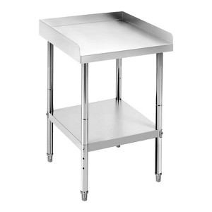 Commercial Stainless Steel Work Table with Adjustable Height - 400 lb Capacity, 2" Safety Lip, Heavy-Duty for Restaurant Kitchen & Food Prep - 1 of 4