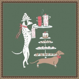Amanti Art Cocoa and Cookies Dogs by Krissy Mast Canvas Art Framed - 1 of 4