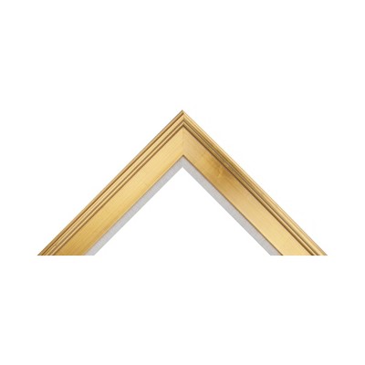 Elegant Gold Wood Frame with Linen Liner, 15x15 Inches