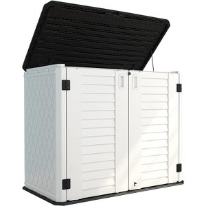 4.16 ft. W x 2.41 ft. D Durable Resin Storage Shed, Weather-Resistant Outdoor Storage Cabinet for Home, Patio and Garage - 1 of 4