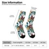 Palm Animal Prints Women Printed Crew Socks Funny Funky Socks Soft Polyester Novelty Gifts for Artists Men - 2 of 4
