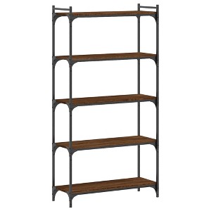 vidaXL Bookcase Brown oak Engineered Wood, Metal 60.6 in Height - 1 of 4