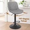 NicBex Adjustable Height PU Leather Bar Stools Set of 2,Swivel Counter Height Bar Stools with Backrest,Bar Chairs for Kitchen Island,Home Bar - 3 of 4