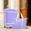Lyngins 24 Inch 3 PCs Carry on Luggage Sets with Travel Duffel Bag and Toiletry Bag,Suitcases Sets with Spinner Wheels for Family Trips - 2 of 4