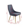 Vynxaria Upholstered Armless Accent Chairs Set of 2 - Classic Design with Stainless Steel Legs - 3 of 4