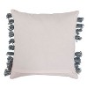 18"x18" Indoor Braid Square Throw Pillow Blue/Ivory - Pillow Perfect - 2 of 3