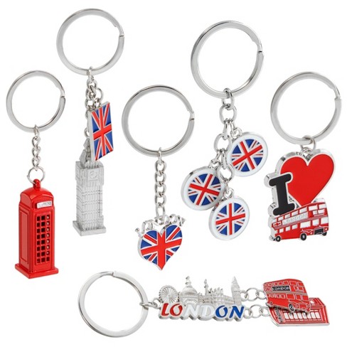 Juvale 6 Pack London Keychains, British Souvenir Gifts, Uk Flag ...