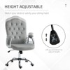 SKRAN Home Office Chair, Velvet Computer Chair, Button Tufted Desk Chair with Swivel Wheels, Adjustable Height, and Tilt Function - 4 of 4