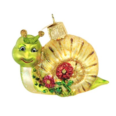 Old World Christmas 2.0 Inch Smiley Snail Slinks Sunshien Rain Tree Ornaments