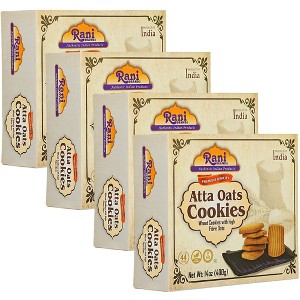 Atta Oats Cookies - 14oz (400g) Pack of 4 - Rani Brand Authentic Indian Products - 1 of 4