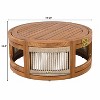 28" Acacia Wood Outdoor Coffee Table with Handwoven Rope – All-Weather Boho Accent - 2 of 4