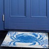 Jellybean Indigo Crab Indoor & Outdoor, Coastal Marine Theme Doormats 20 x 30 inches - 2 of 3