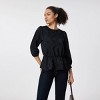 Women's Round Neck Puff Short Sleeve Bow Tie Back Ruffle Bottom Blouse - A New Day™ - 3 of 4