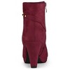 Allegra K Women's Slip-on Zip Round Toe Heel Ankle Boots - 3 of 4