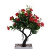 Unique Bargains Artificial Plants Rose-Adorned Welcome Pine Bonsai Plastic 3.94"x3.94"x10.63" 1 Pc - 4 of 4