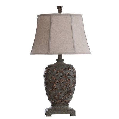 Roman Multi-Dimensional Table Lamp with Fabric Shade Beige/Natural - StyleCraft