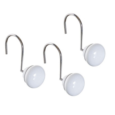Creative Scents White 12 Shower Curtain Hooks