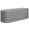 vidaXL Garden Raised Bed Gray Powder-coated steel Large Durable - 2 of 4