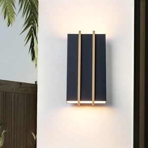 LLHZSY 10 4/5" Modern Rectangular Outdoor LED Wall Light,3CCT Exterior Sconce for Front Door, Porch, Patio£¨3000K/4000K/5000K£© - 1 of 4
