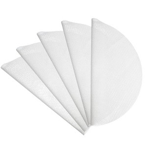 Unique Bargains Silicone Non-Stick Steaming Baking Mats White 5 Pcs - 1 of 4