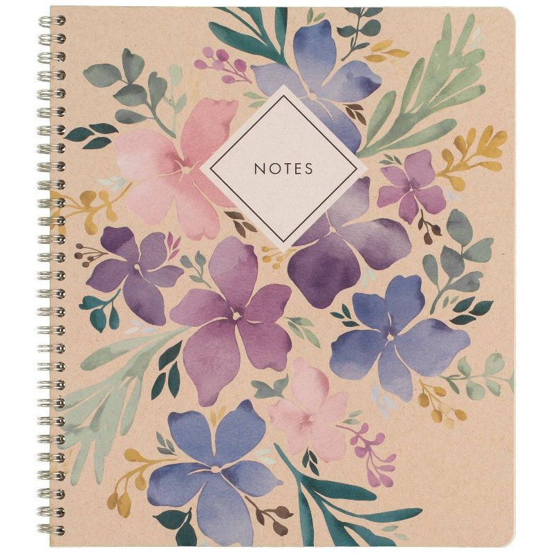 Cambridge 160pg Ruled Notebook 9.875&#34;x8.75&#34; Floral, 1 of 11