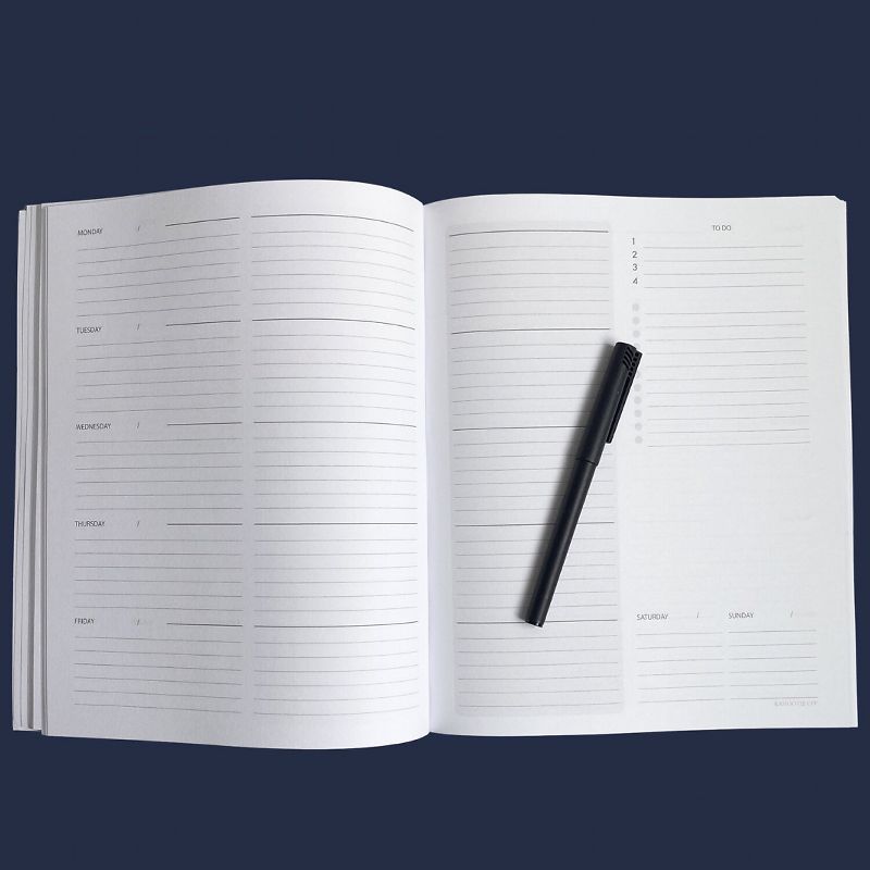 Undated Kahootie Co. 8" x 10" Planner It's That Kinda Day Navy Stripe (ITKLWNS-H), 4 of 9
