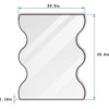 GlasFlength Decorative Wall Mirrors 29.5*35.4 Inch Bathroom Mirror Modern Wall Decor, Unique Style, for Entryway, Bedroom,Living Room, Washroom, Black - 2 of 4