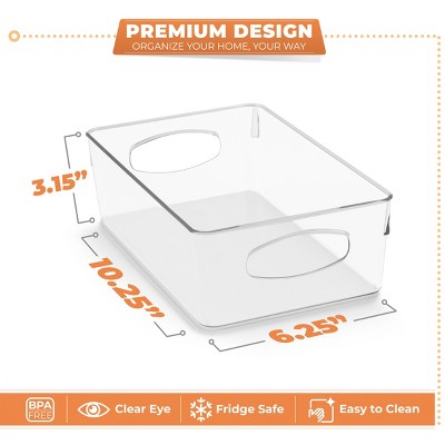 Sorbus 10 Pack Medium Clear Plastic Storage Bins with Handle - Perfect for kitchen, bathroom, pantry & more — фото 3