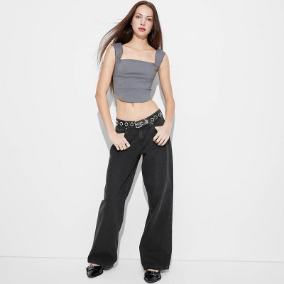 Women's Low-Rise Wide Leg Baggy Jeans - Wild Fable™