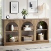 MAYEERTY 63" Console Table, Farmhouse Entryway Table with 3 Tier Storage - 2 of 4
