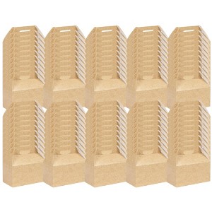 Inno-Pak Standard Carry - Pack w/ Handles Brown Kraft Recyclable & Compostable - Case of 100 - 1 of 3