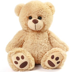 LotFancy 12" Teddy Bear Stuffed Animals, Soft Plush Bear with Footprints, Gifts for Kids Girls - 1 of 4