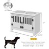 DSVIMOY Large Elevated Dog Bowls with Storage Cabinet Containing Large 37L Capacity, Raised Dog Bowl Stand, White, 23.5"*11.8"*17" - 3 of 4