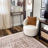 Boucle Swivel Accent Armchair Barrel Chair,27''Wide Small Velvet Swivel Chair,360° Upholstered Swivel Barrel Chair-Cuddlewood - 2 of 4