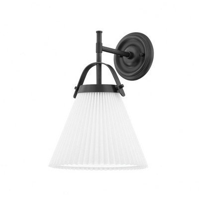 Juliette Dimmable Old Bronze Wall Sconce with Belgian Linen Shade