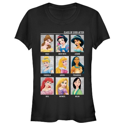 Junior's Disney Princesses Famous Taglines Racerback Tank Top Black Large 