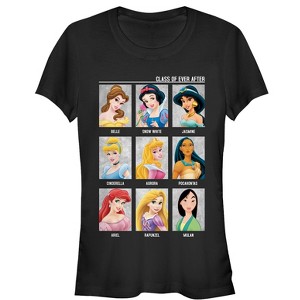 Juniors Womens Disney Princesses Class of Bright Ever After T-Shirt - 1 of 3