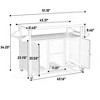 Outdoor Wicker Bar Cart, Island Rolling Cart with Stainless Steel Top, Patio Serving Cart, Beverage Bar Counter Table for Backyard Garden Poolside - 3 of 4