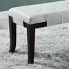 NicBex 16"Wide Upholstered Bench,Modern Ottoman with Wood Legs and Tufted Design for Living Room,Entryway - 3 of 4