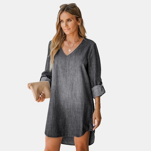 Women's Long Sleeve Tunic Mini Sweater Dress - Universal Thread