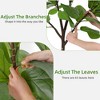 Artificial Fiddle Leaf Fig Tree Tall with 65 Decorative Leaves, Fake Fig Silk Tree in Pot, Artificial Tree in Plastic Pot  Decor - 3 of 4